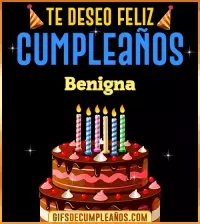 GIF Te deseo Feliz Cumpleaños Benigna